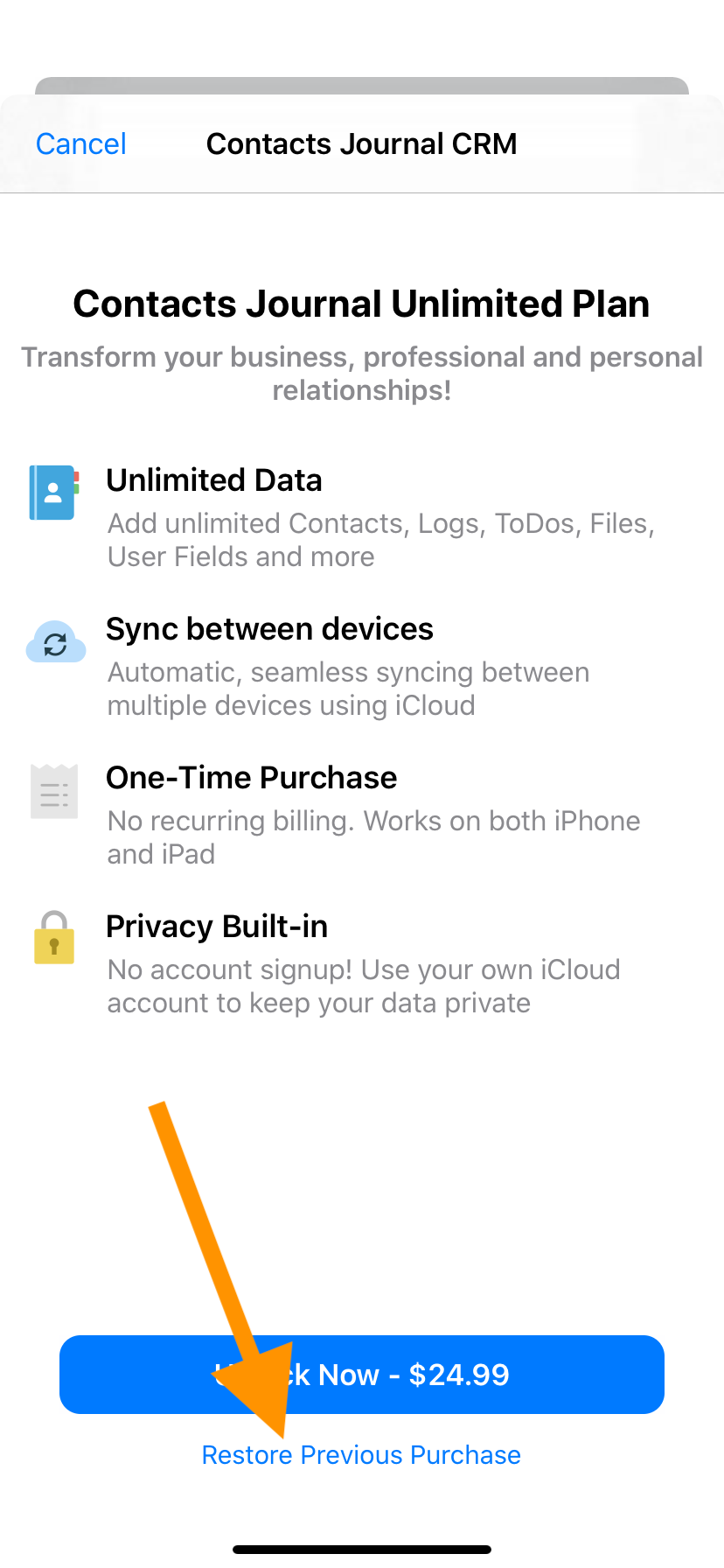 How do I find the iCloud email address? – Contacts Journal CRM